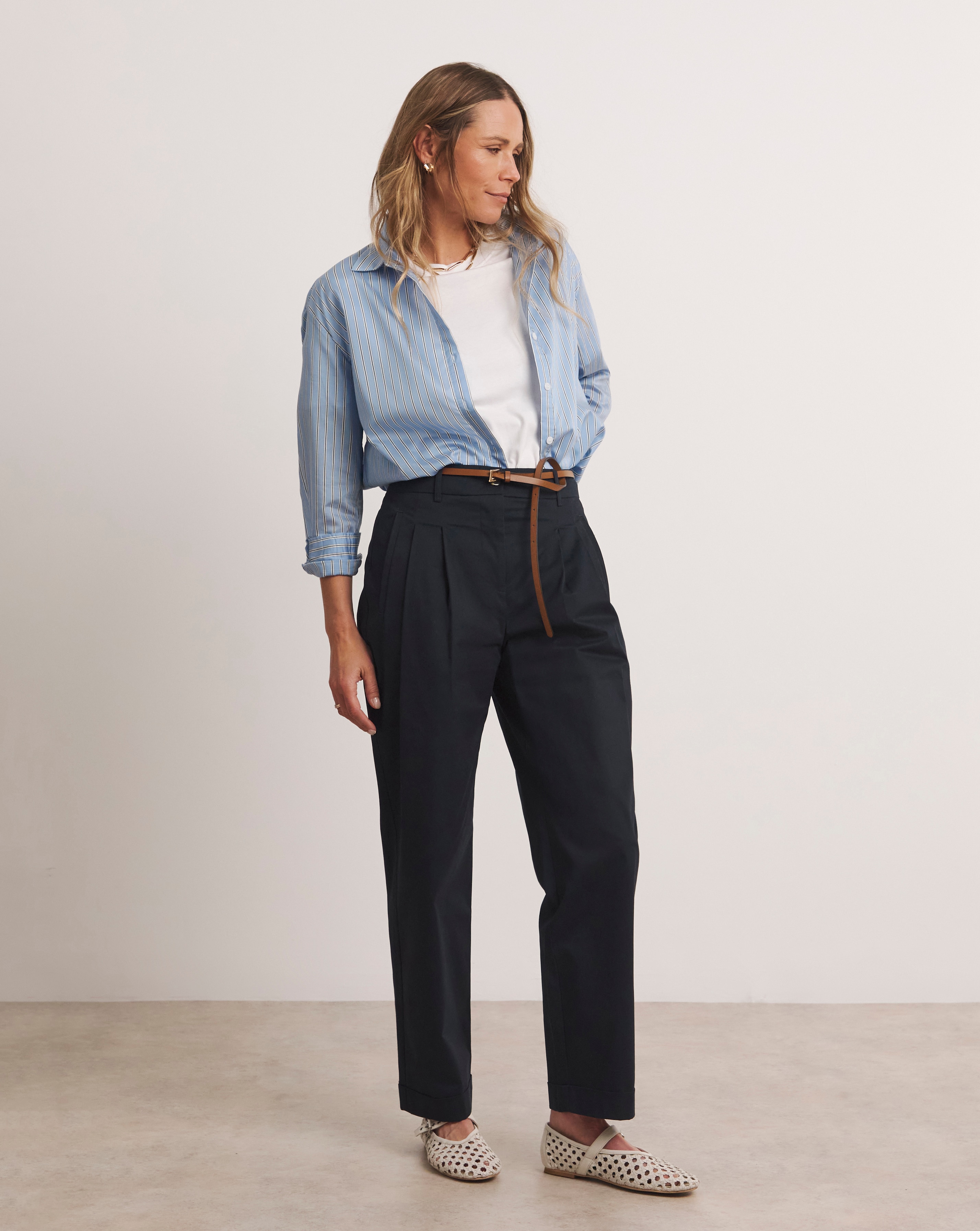 Anthology Cotton Tapered Leg Trouser