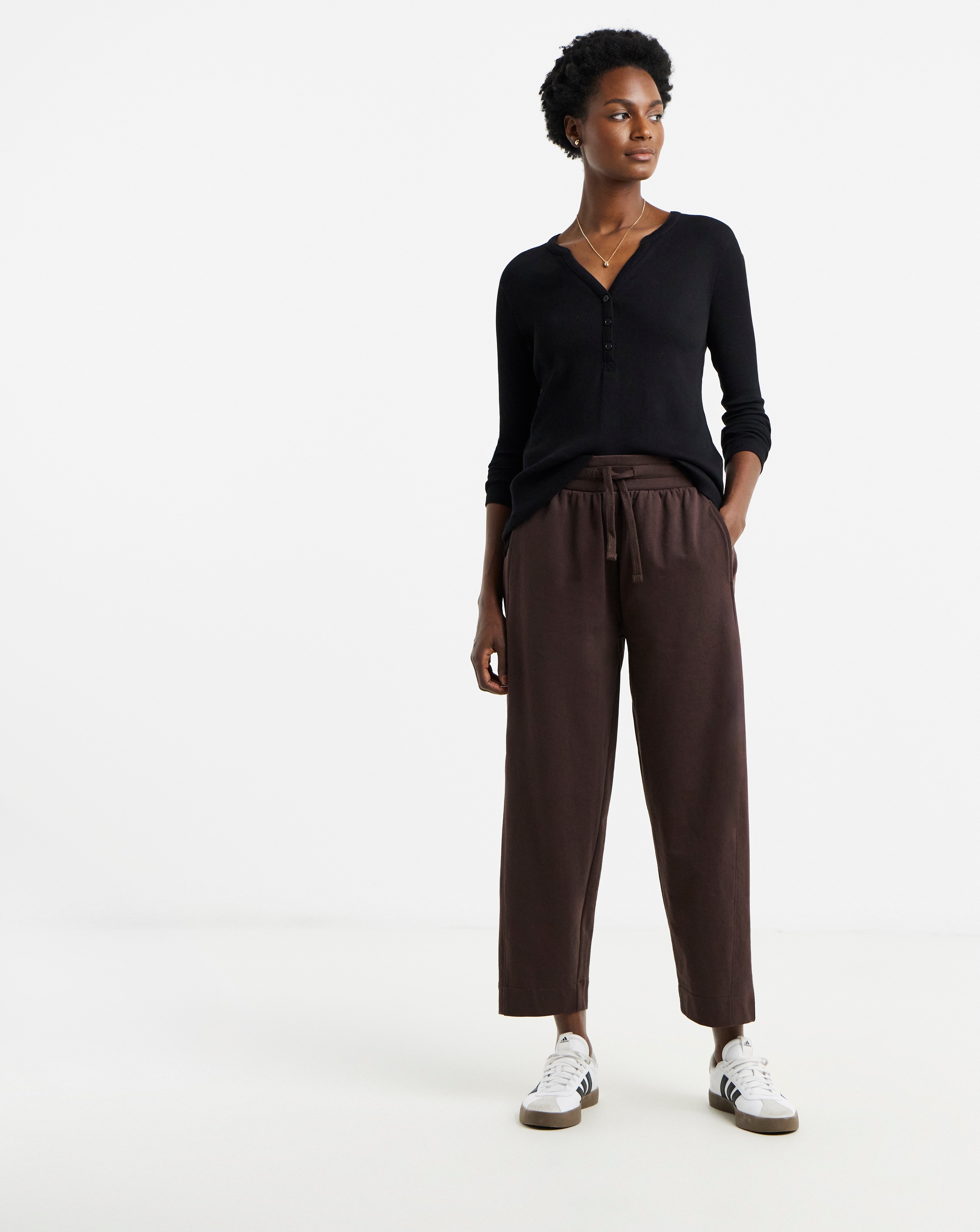 Barrel Leg Jersey Trouser