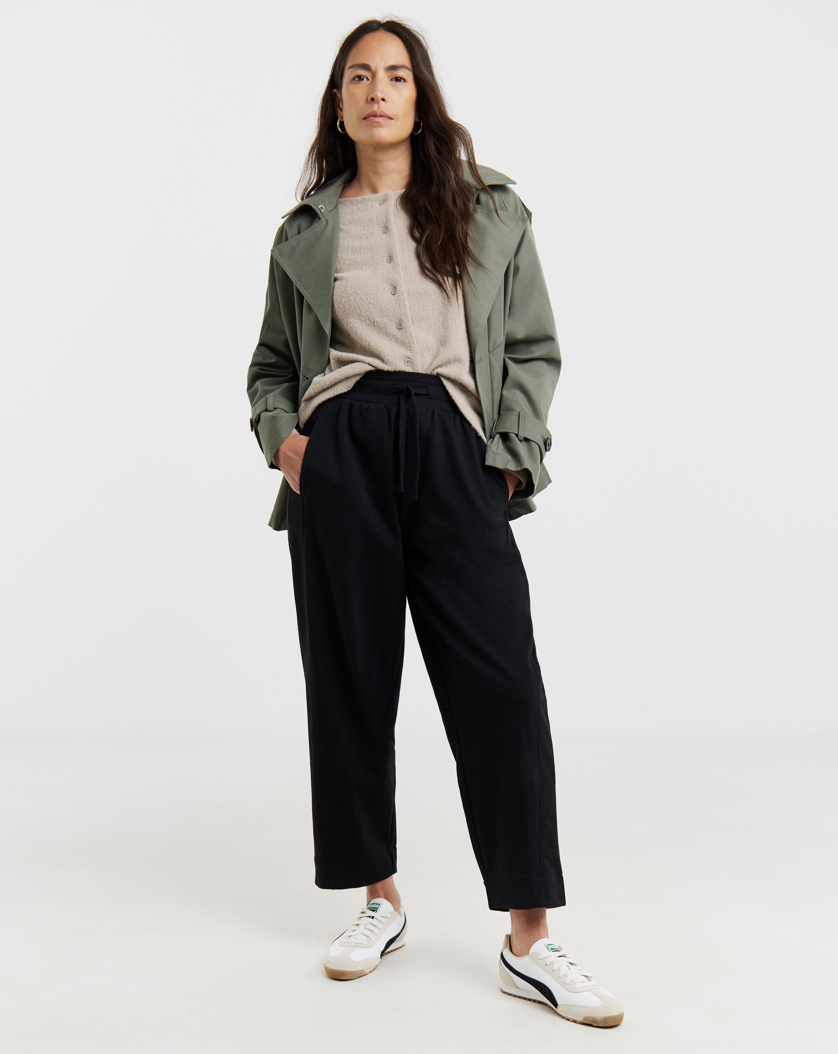 Barrel Leg Jersey Trouser