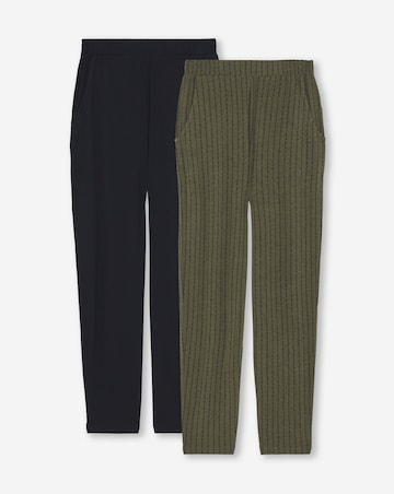 2 Pack Jersey Tapered Leg Trousers