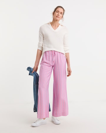 Stripe Wide Leg Trouser