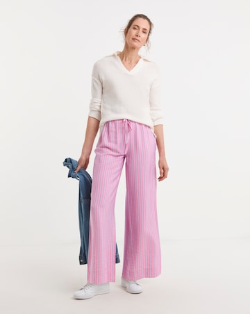 Stripe Wide Leg Trouser