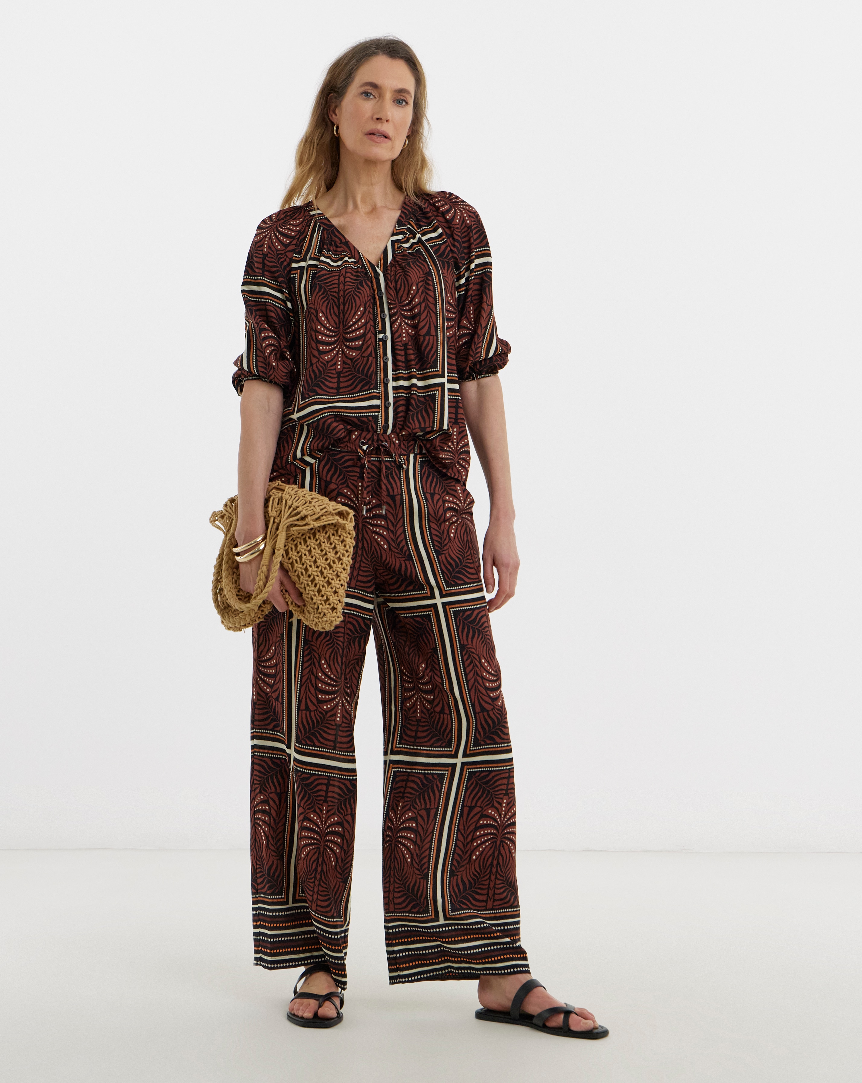 New In - Spun Viscose Wide Leg Trouser