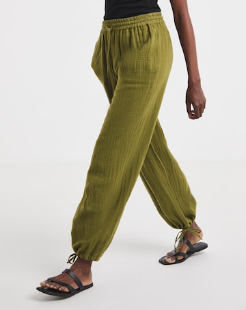 Cotton Cheesecloth Balloon Trousers