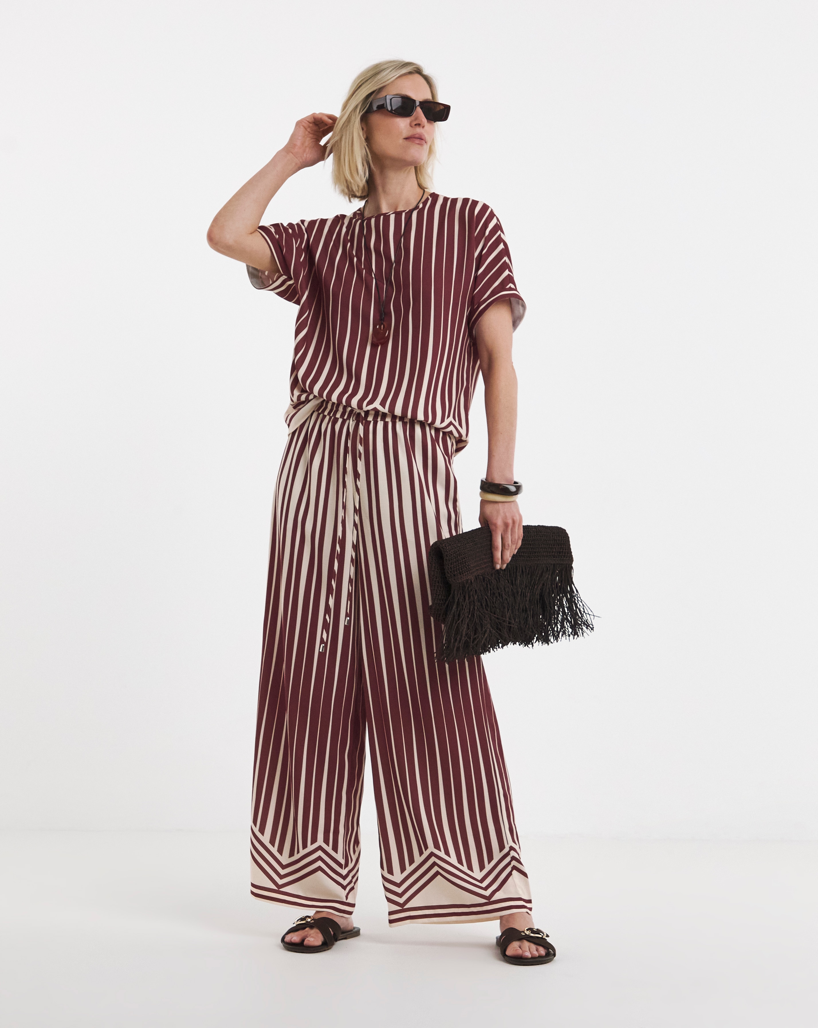 New In - Printed Wide Leg Trouser