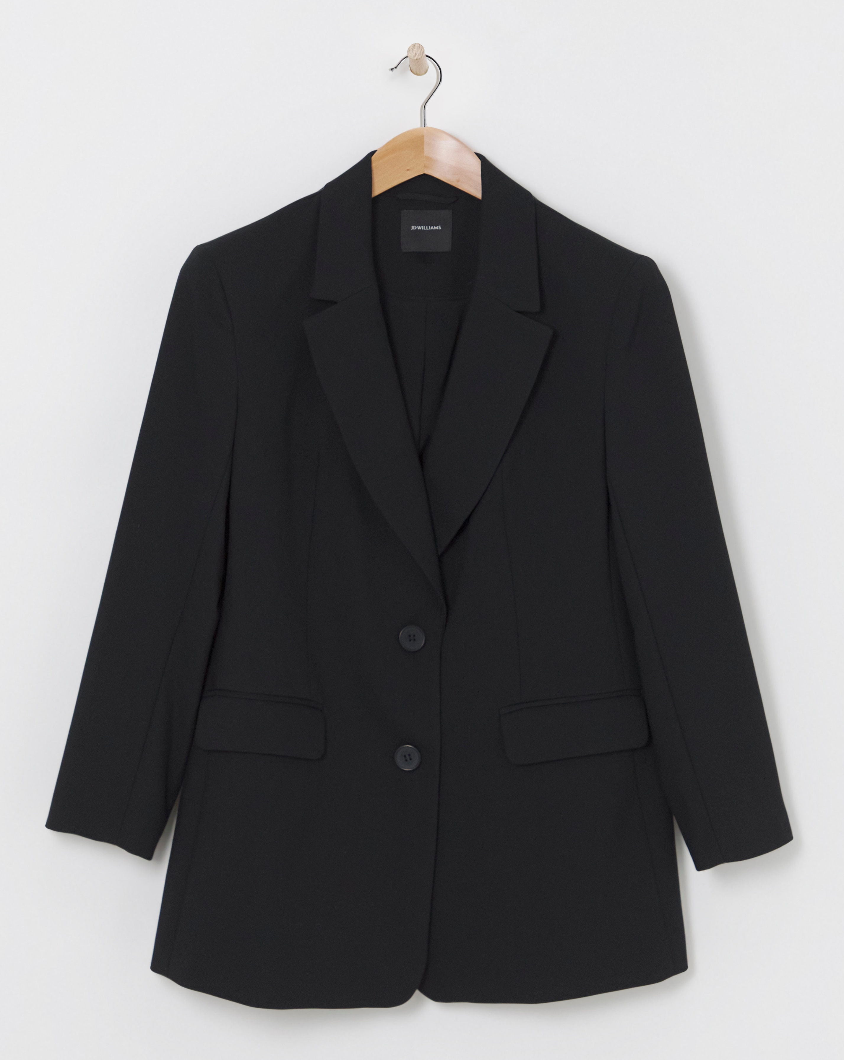 Black Relaxed Twill Blazer