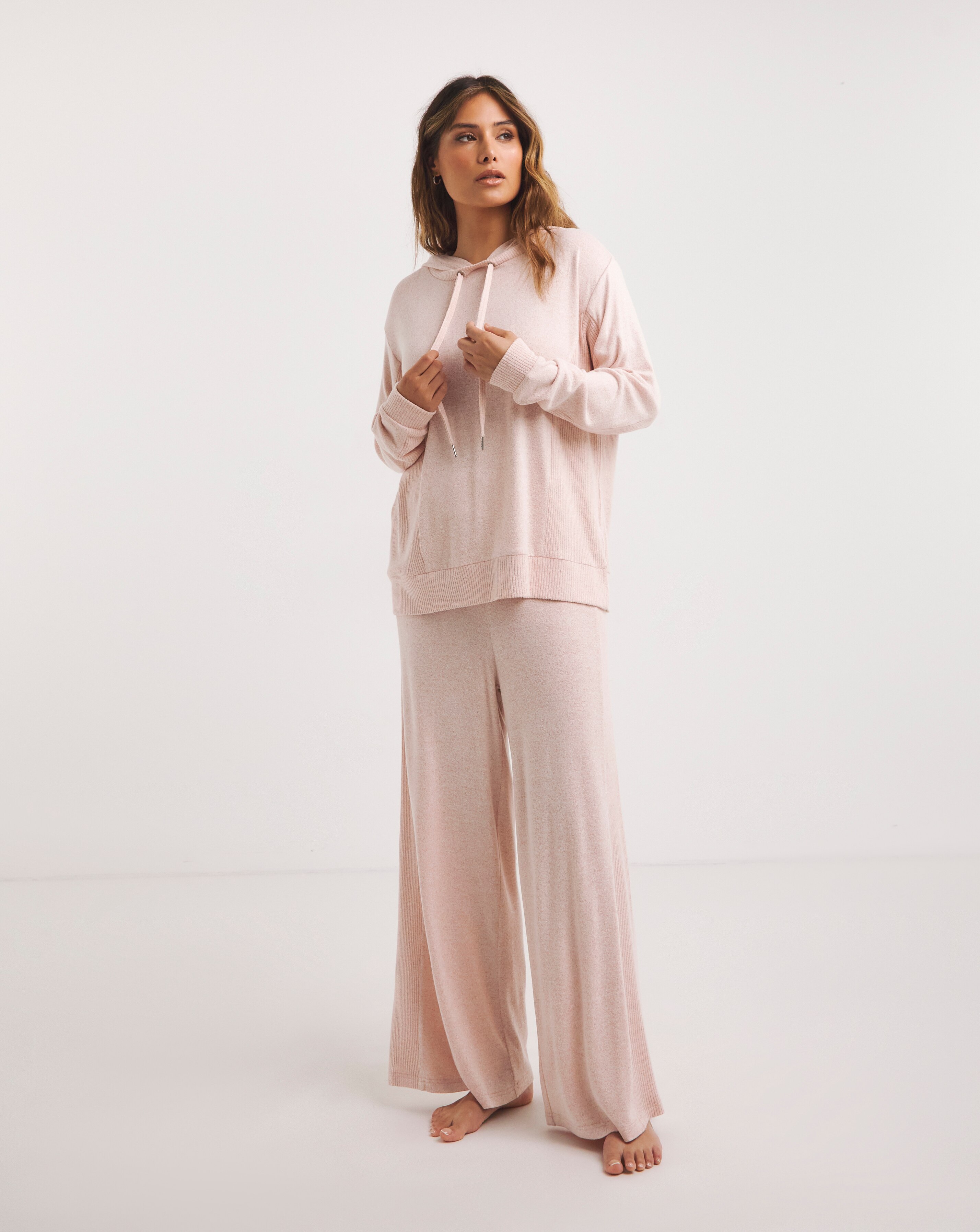 Pretty Secrets Supersoft Hoodie And Wide Leg Lounge Set