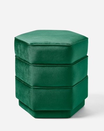 Blakely Velvet Hexagon Storage Ottoman