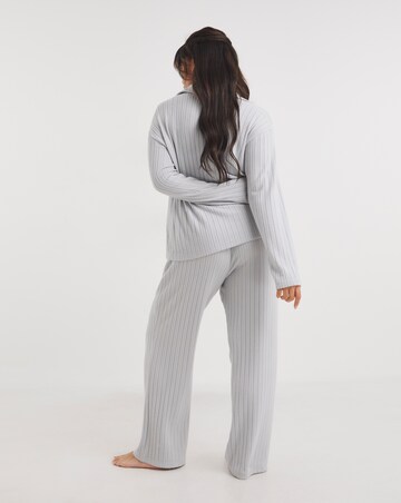 Figleaves Super Soft Ribbed Knit & Wide Leg Trouser Set