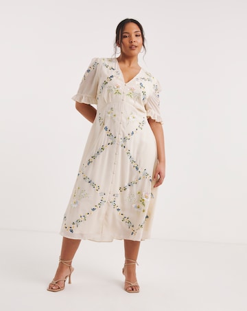 Hope & Ivy Astrid Floral Midi Dress