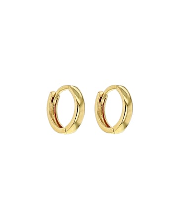 9ct Gold Tube Huggy Hoop Creole Earrings