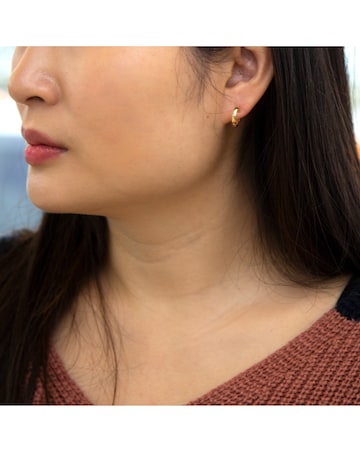 9ct Gold Tube Huggy Hoop Creole Earrings