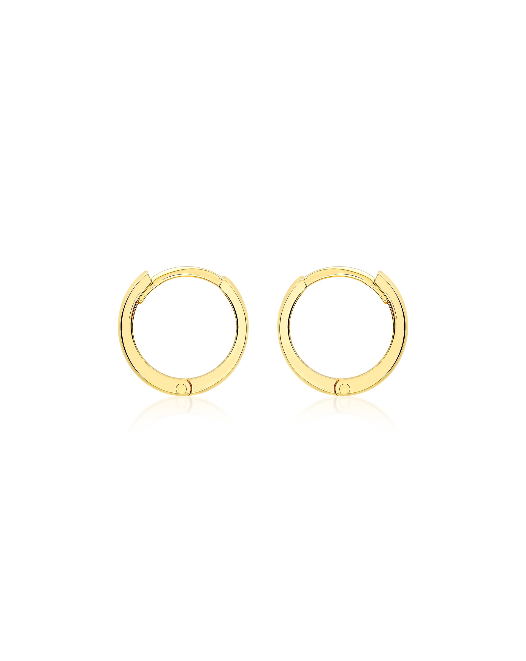 9ct Gold Tube Huggy Hoop Creole Earrings