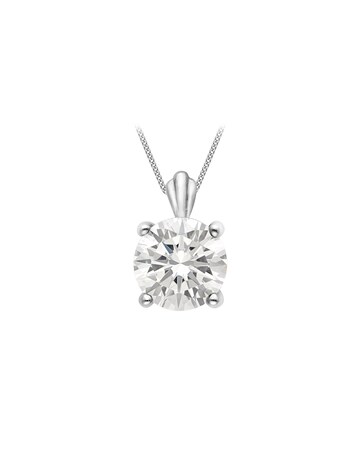 9ct Gold Round Cubic Zirconia Pendant