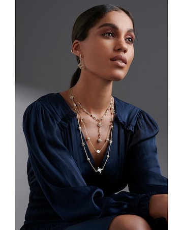 Mood Gold Multi Coloured Fine Celestial Y Necklace