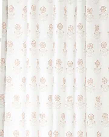 Pineapple Elephant Woodblock Floral Tie Top Voile Curtain