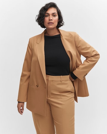 Mango Greta Tan Blazer