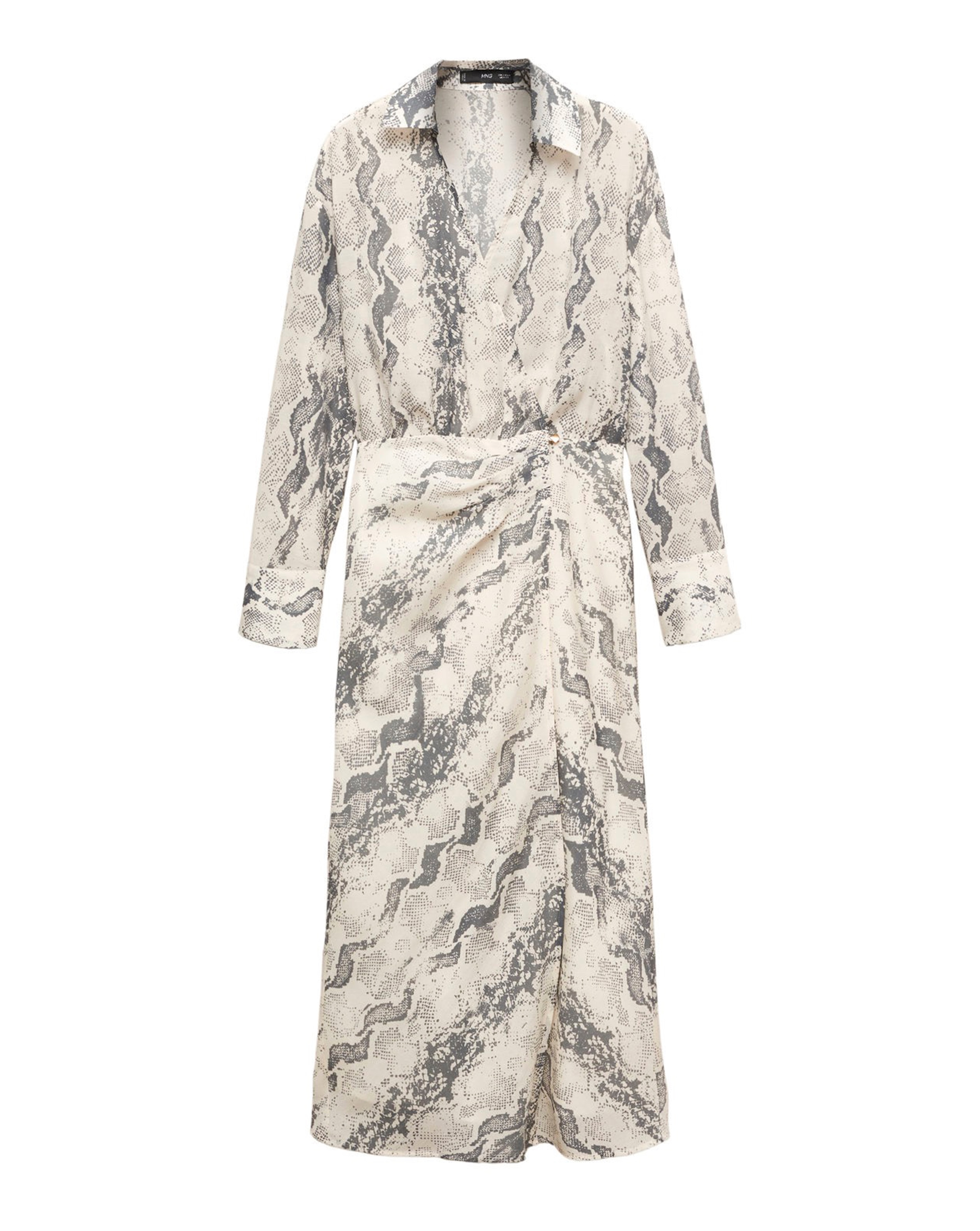 Mango Snake Print Midi Dress