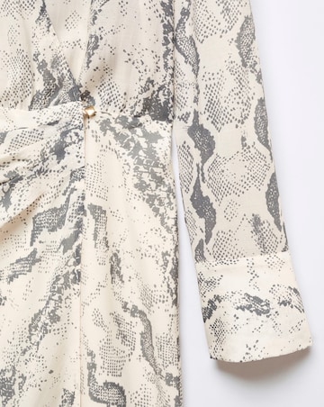 Mango Snake Print Midi Dress