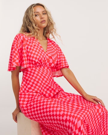 Twisted Wunder Check Grace Maxi Dress