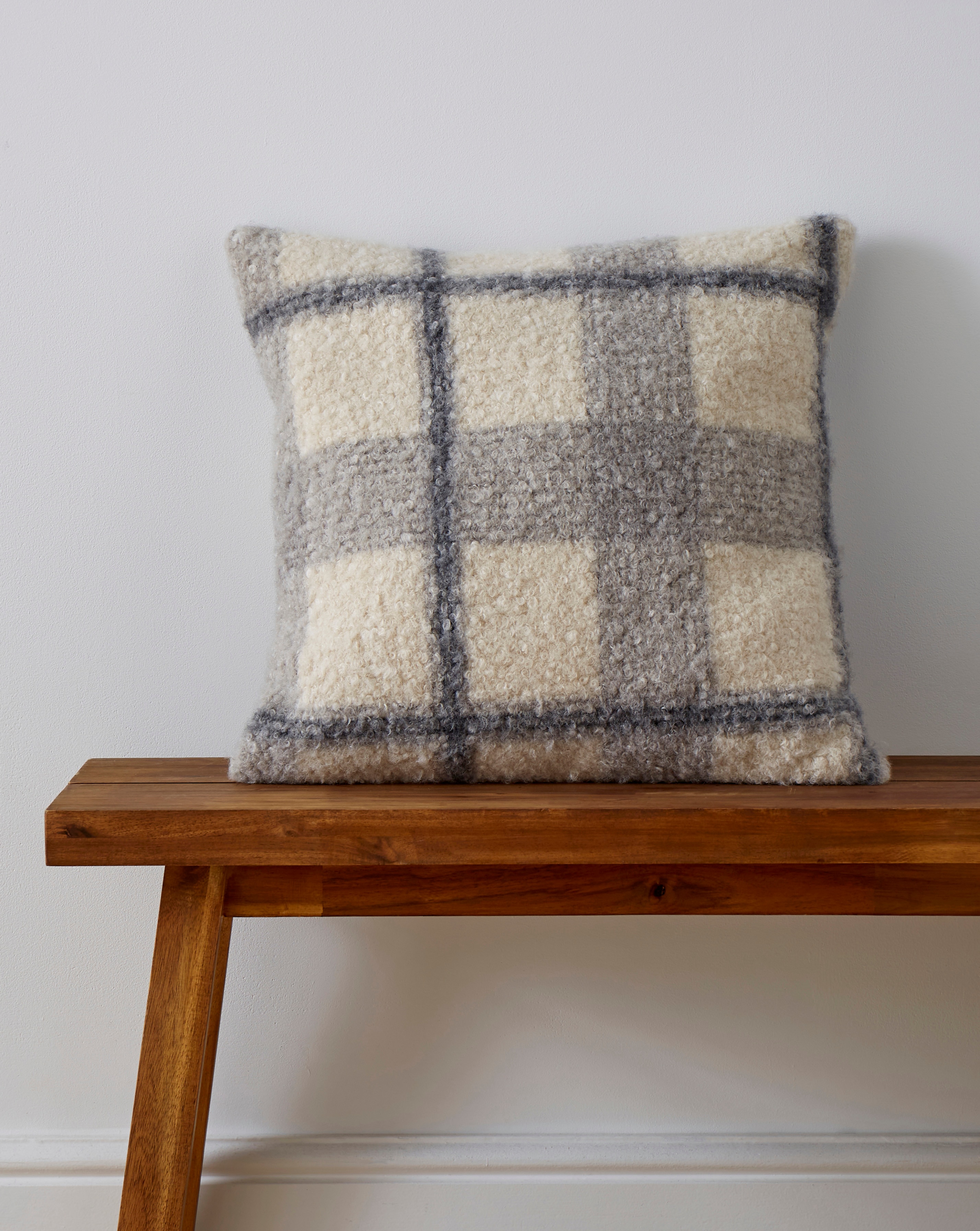 Boucle Checked Cushion