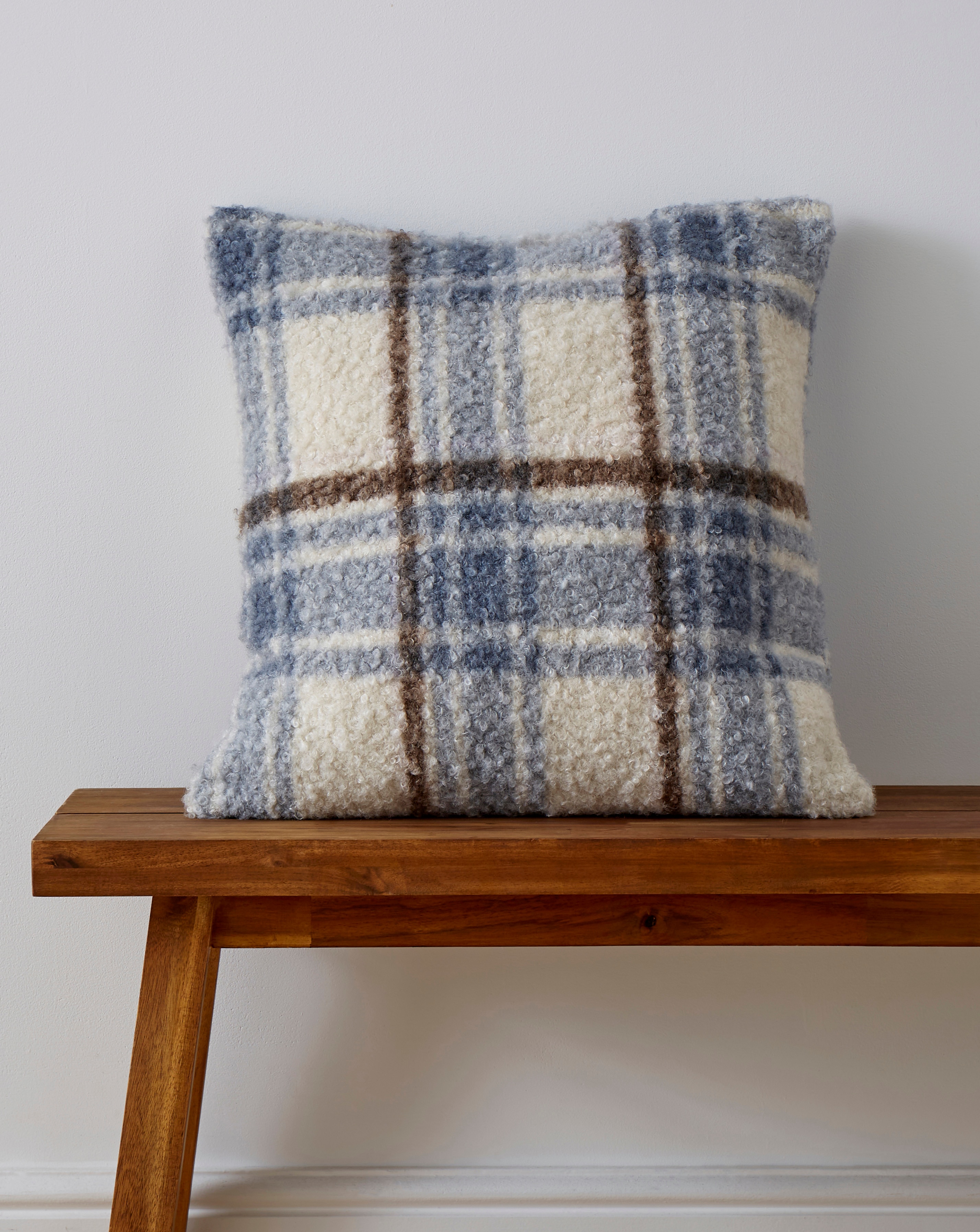 Boucle Checked Cushion