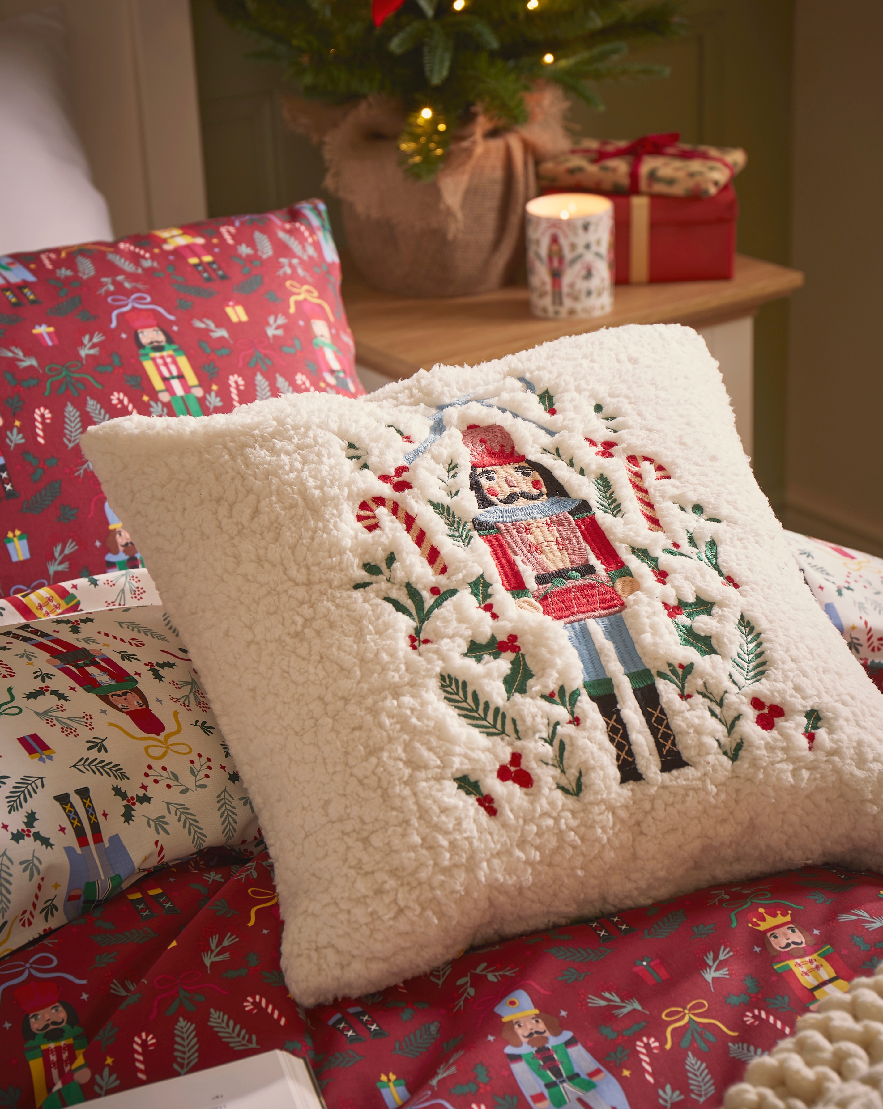Fleece Nutcracker Cushion