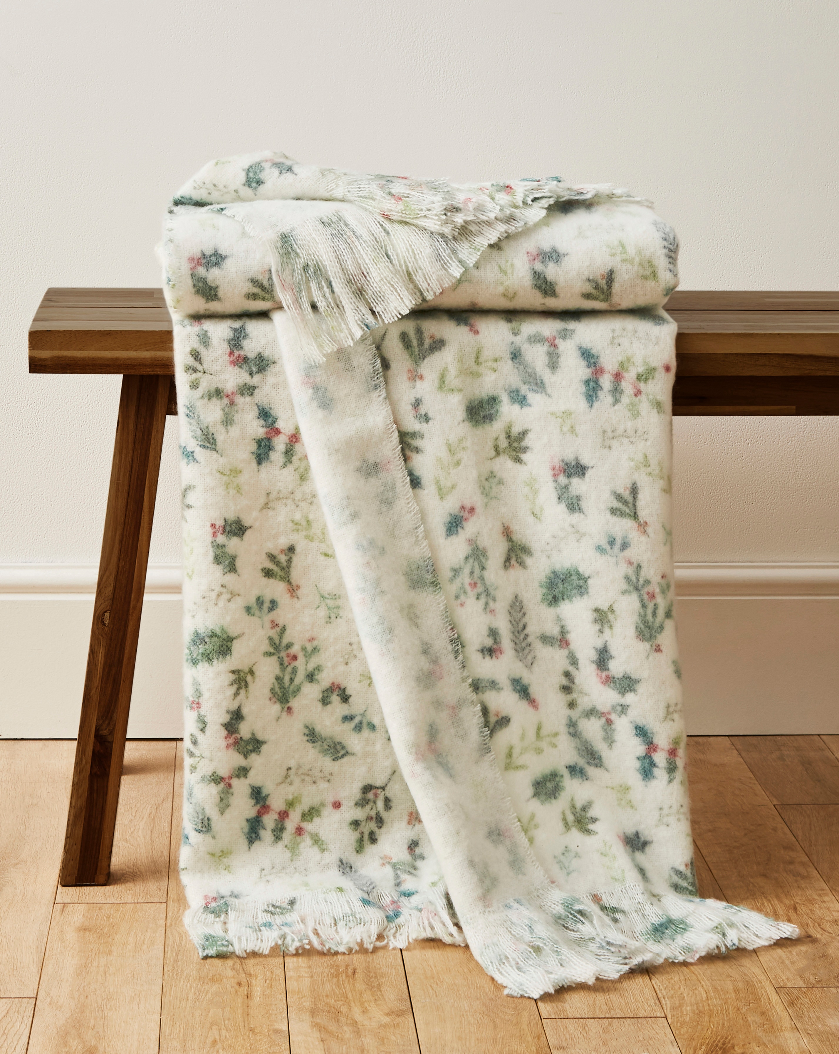 Merry Berries Faux Mohair Throw