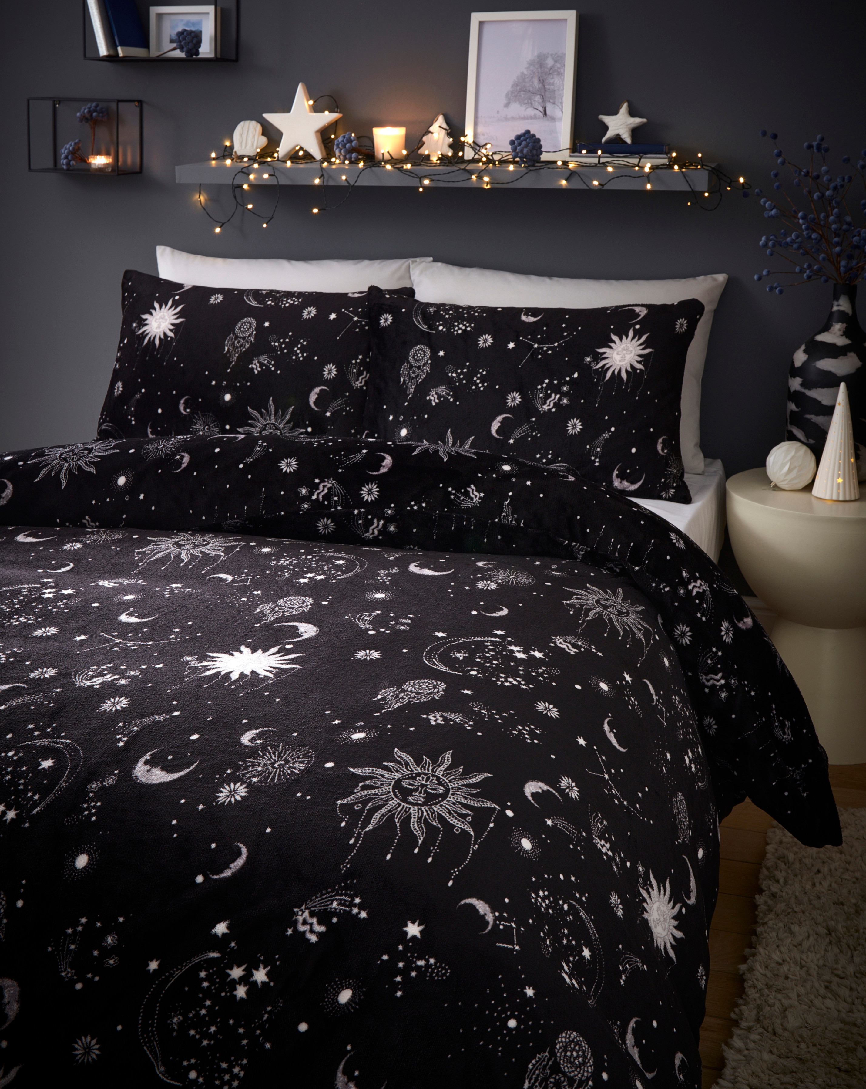Moon & Stars Fleece Duvet Set