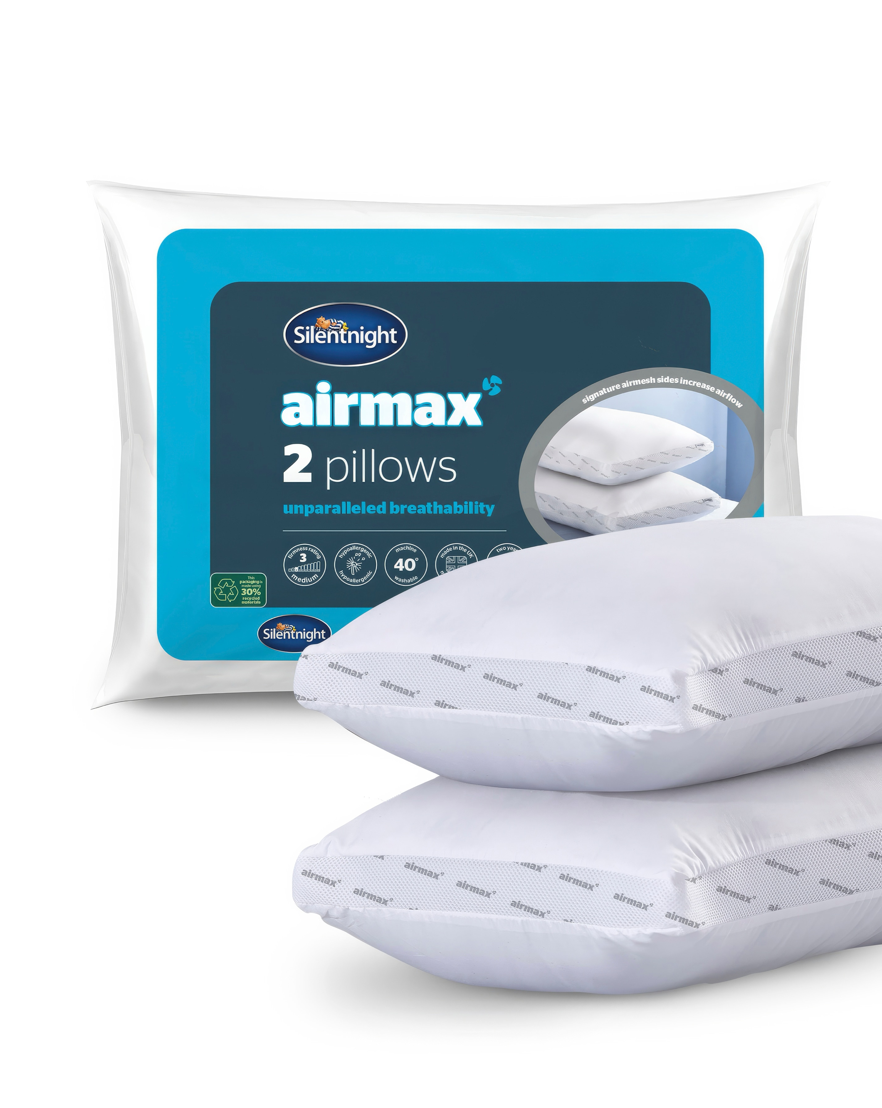 Silentnight 2 Pack Airmax Pillow