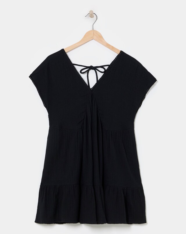 Cheese Cloth Mini Beach Dress