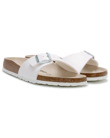 Birkenstock Madrid White Birko Flor Mules Narrow Width