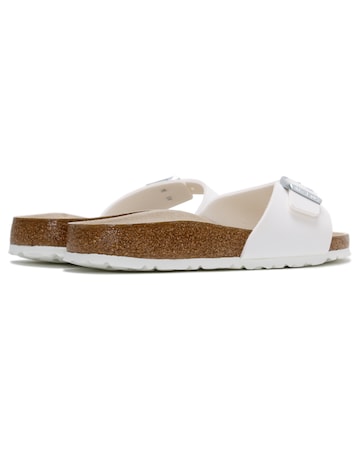 Birkenstock Madrid White Birko Flor Mules Narrow Width