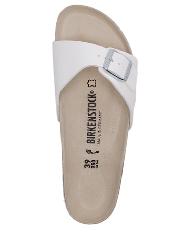 Birkenstock Madrid White Birko Flor Mules Narrow Width