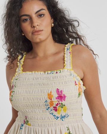 Simply Be Cotton Shirred Maxi Beach Dress