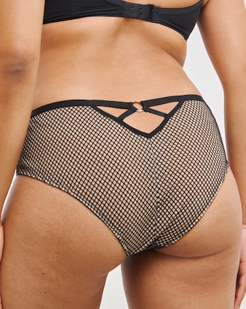 Figleaves Curve Irresistible Faux Leather Brief - Black