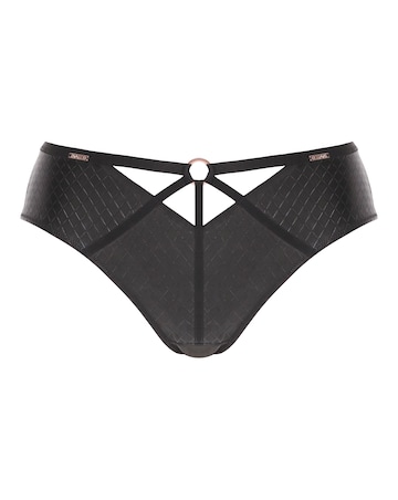 Figleaves Curve Irresistible Faux Leather Brief - Black