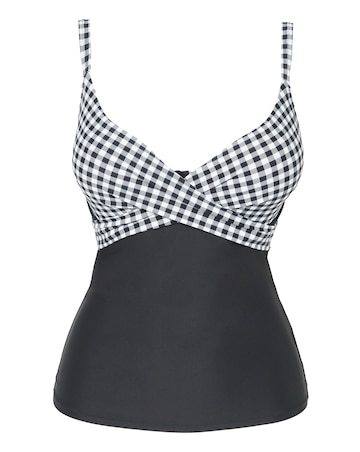 Figleaves Tailor Underwired Twist Front Tankini Top
