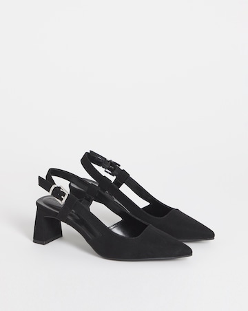 Cyrus Pointed Slingback Heeled Shoes - Extra Wide Fit (EEE)