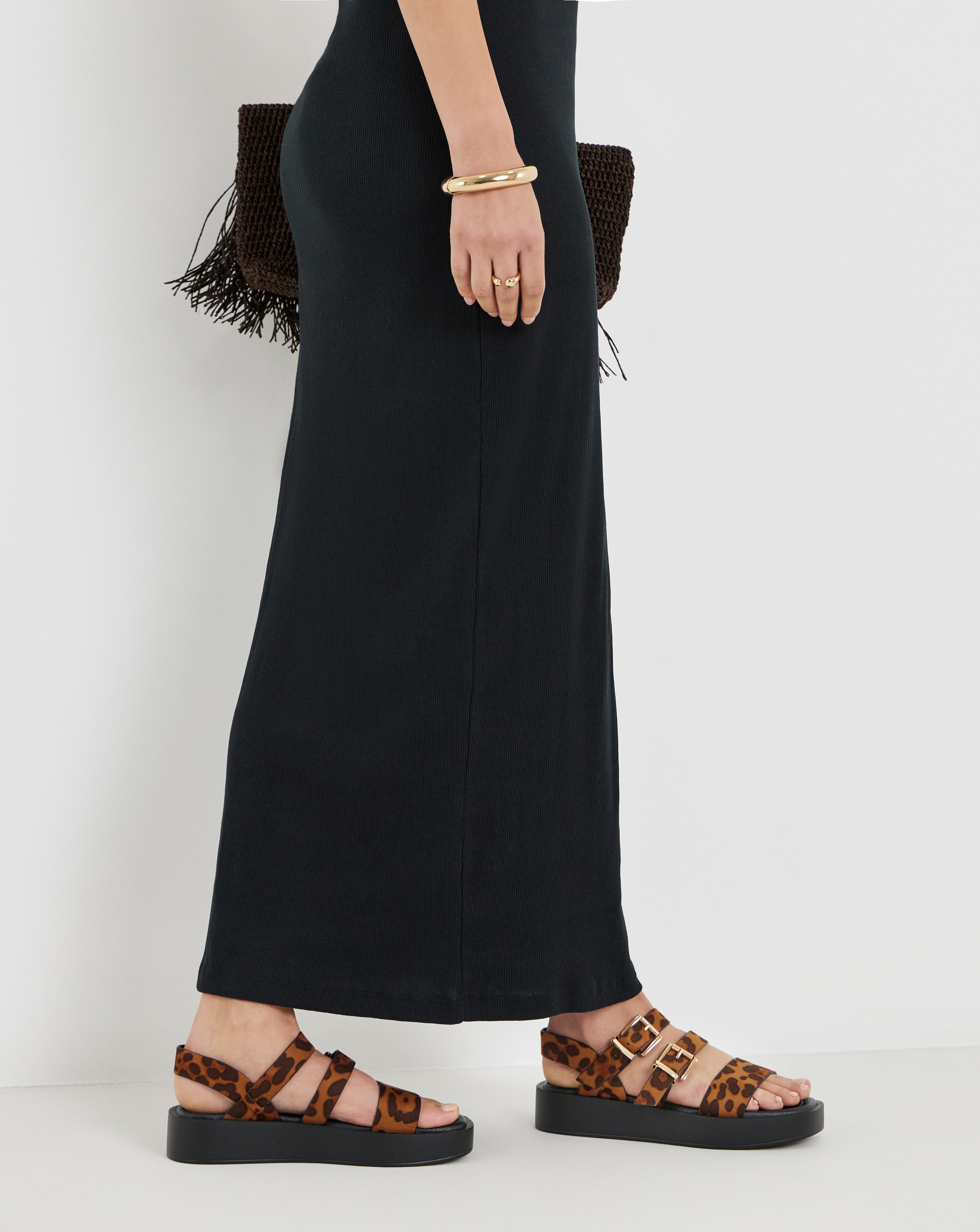 Triple Strap Comfort Sandals Wide