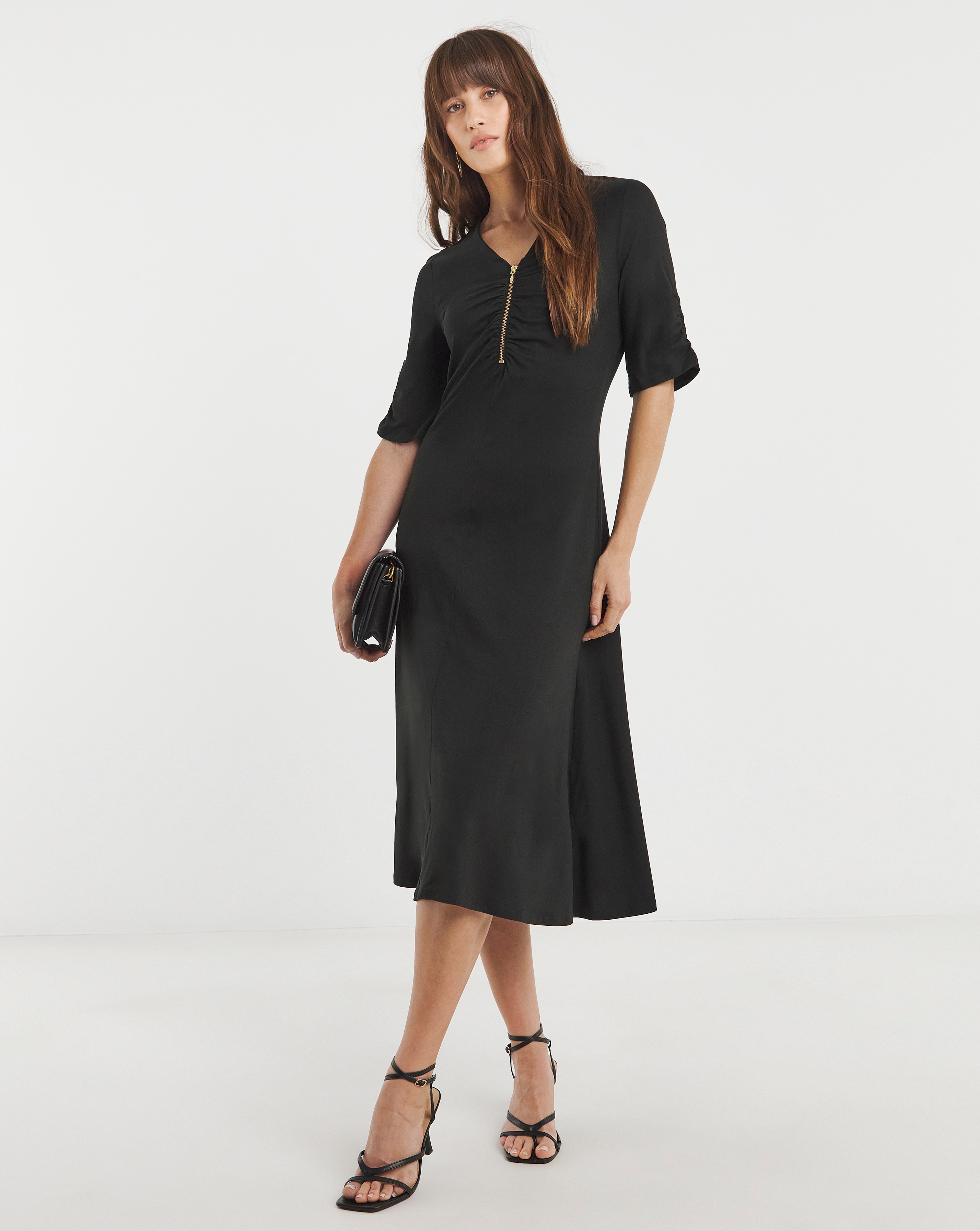 Soft Touch Jersey Zip Front Dress