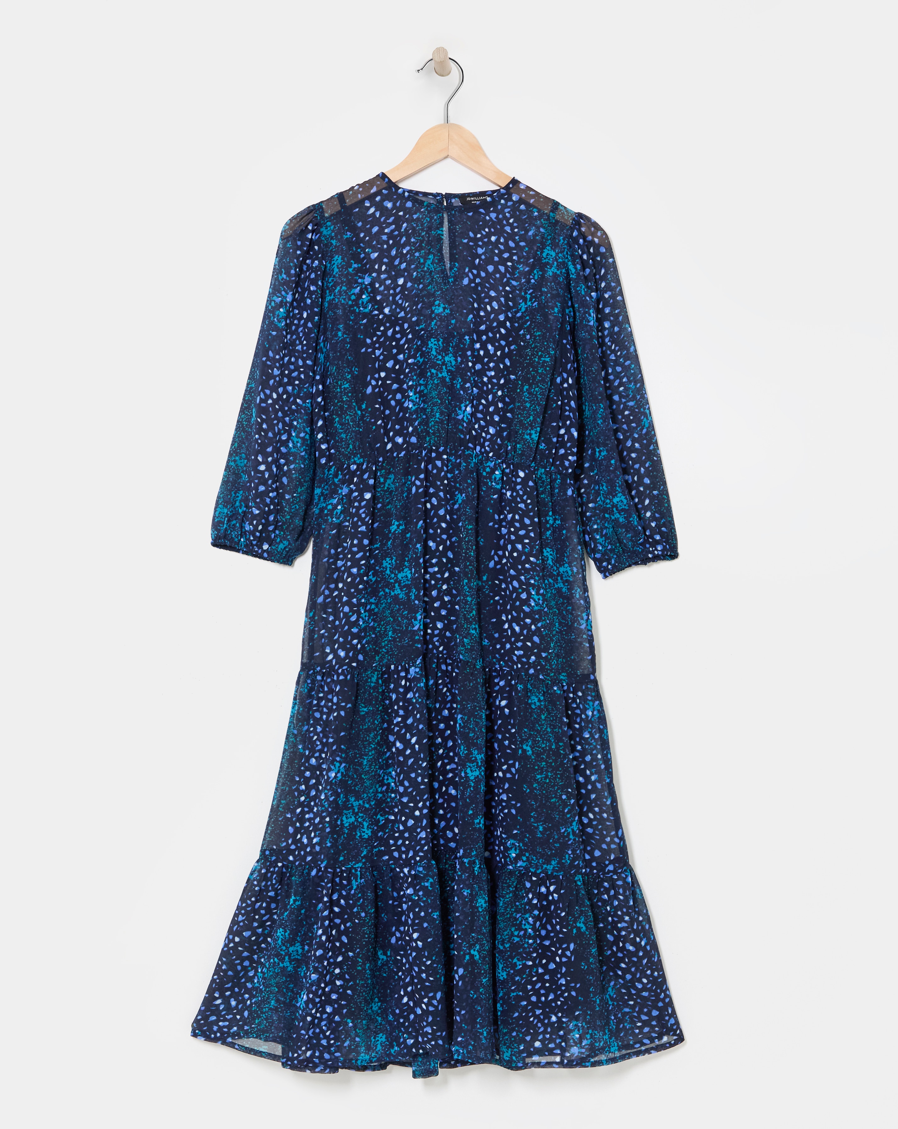 Printed Chiffon Smock Dress