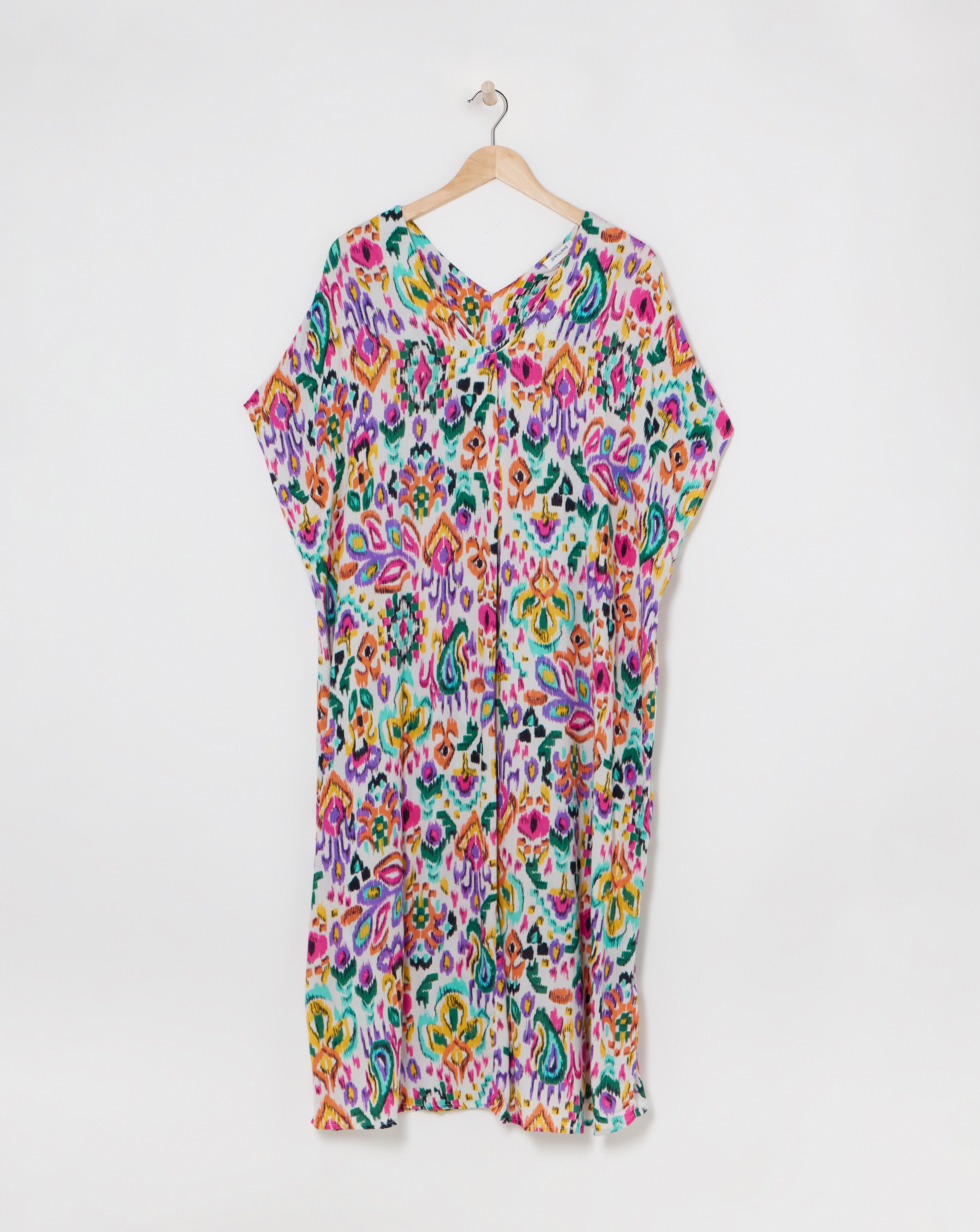 Crinkle Kaftan Overhead Midi Dress
