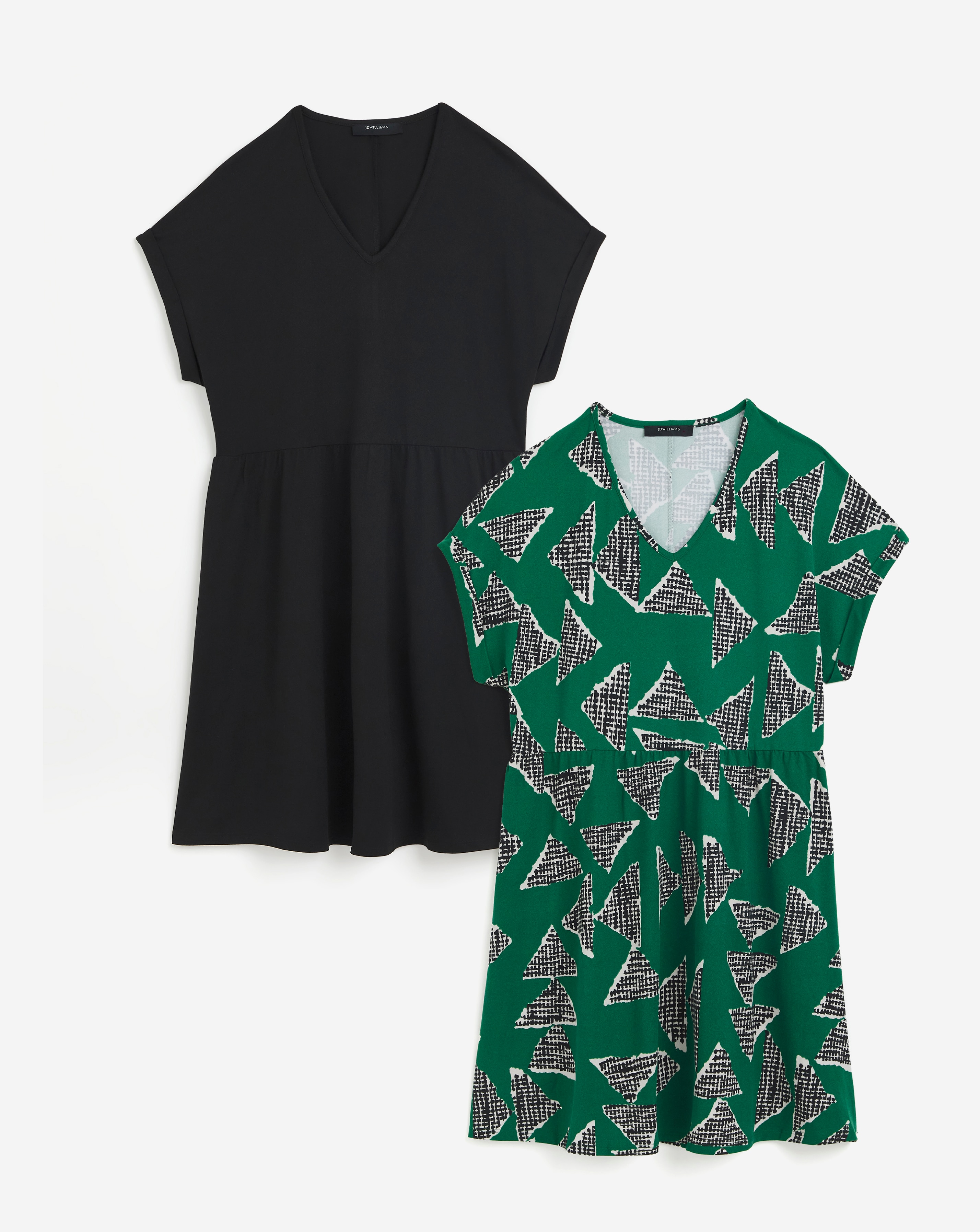 2 Pack Cap Sleeve Dress