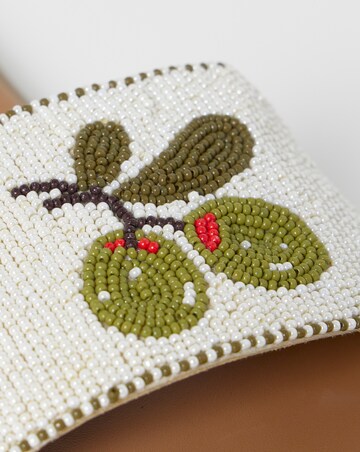 Icon Beaded Fruit Mule Sandals - Wide Fit (E)