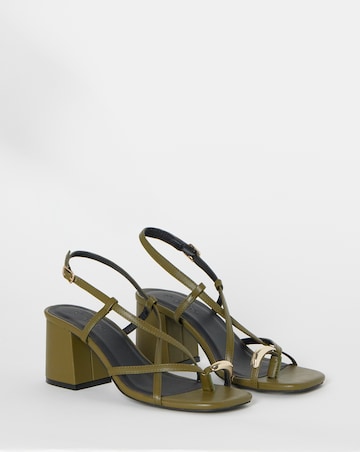 Paola Hardware Detail Toe Loop Heeled Sandals - Extra Wide Fit (EEE)