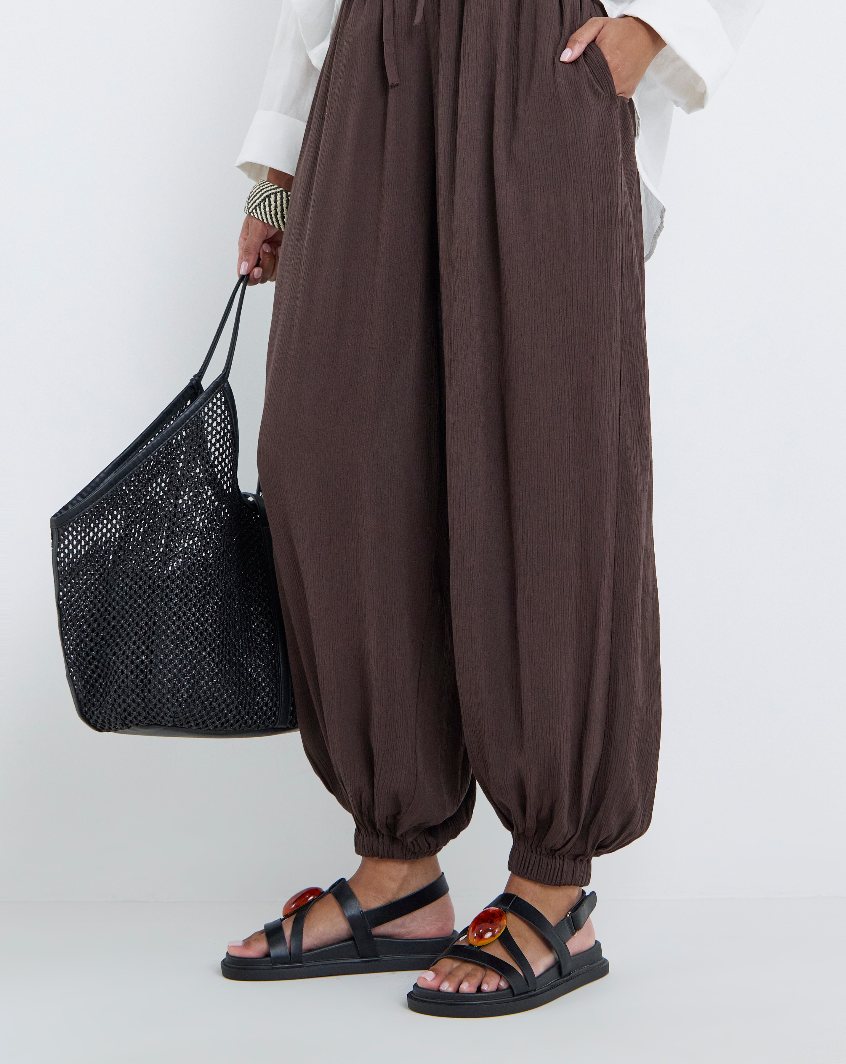 Trim Detail Sandals Wide