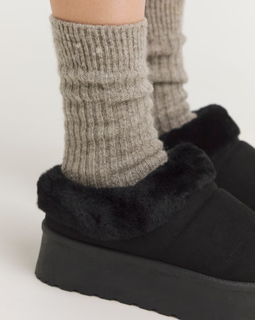 Gigi Quilted Mule Slipper Boots - Standard Fit (D)