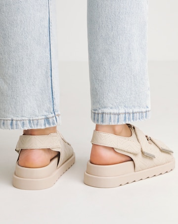 Jess Quilted Touch and Close Sandals Wide E Fit