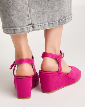 Lexi Barely There Wedge Sandals - Wide Fit (E)